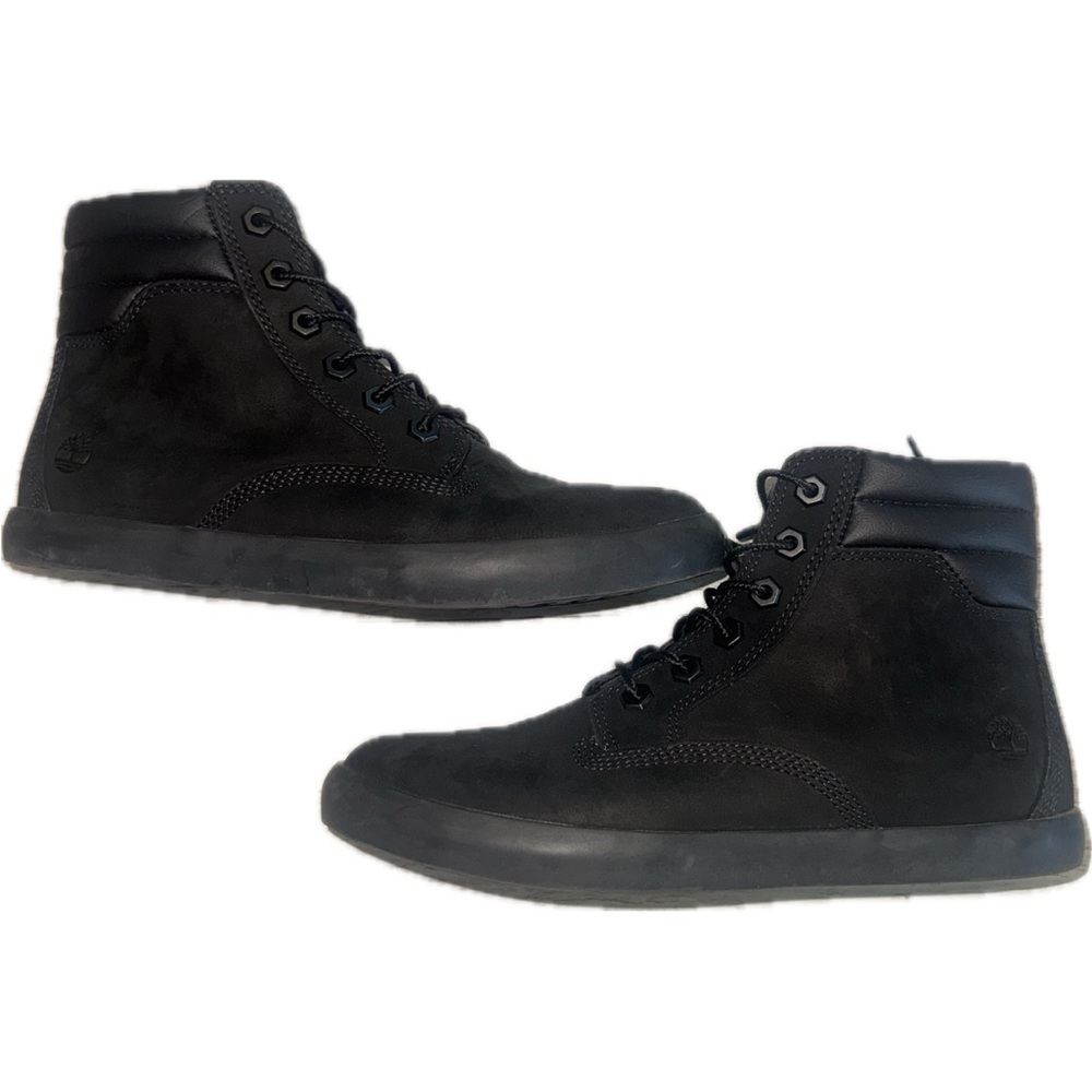 Timberland Dausette black leather sneaker boot women's booties Size 7.5 - Picture 4 of 10